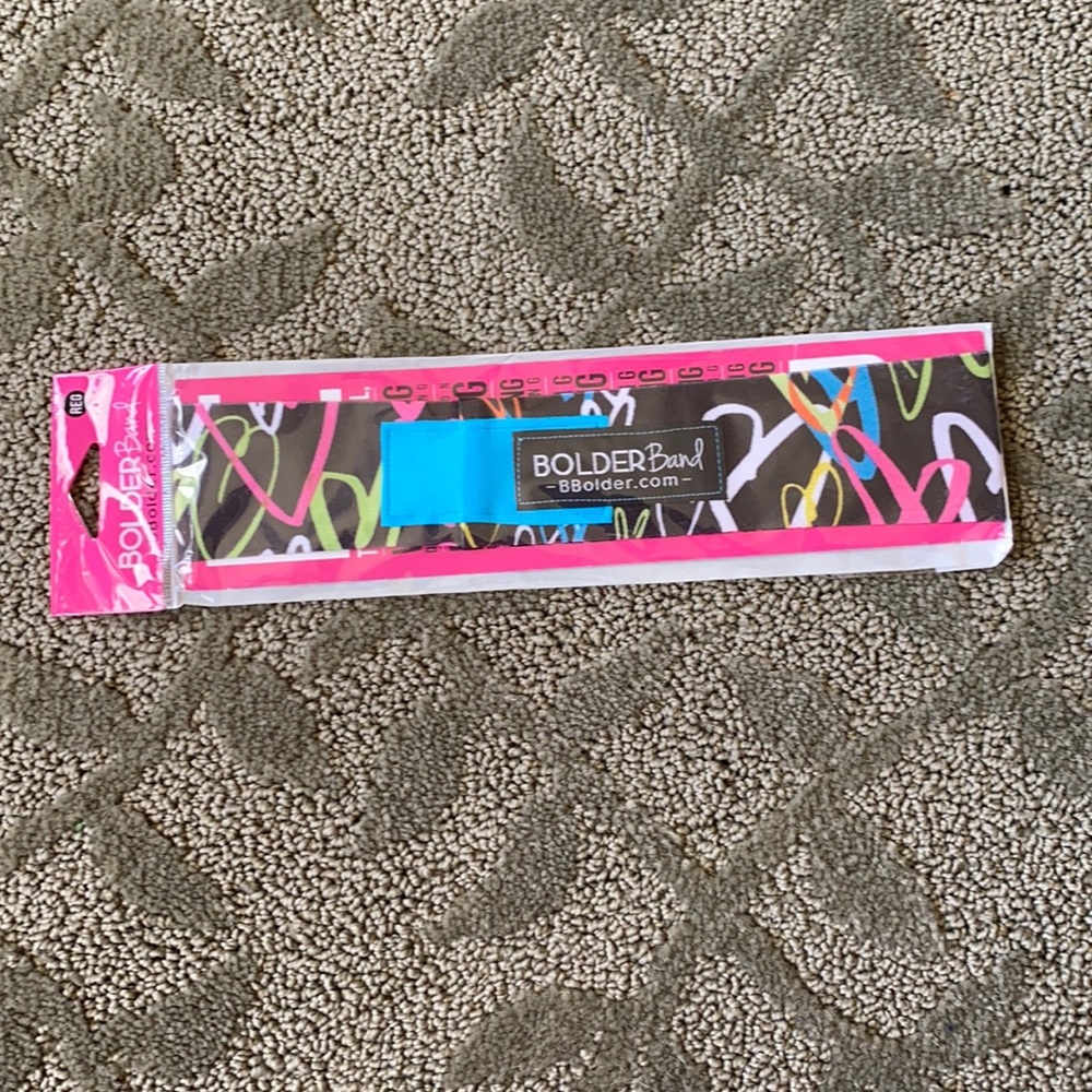 Black with neon hearts headband by bolderband